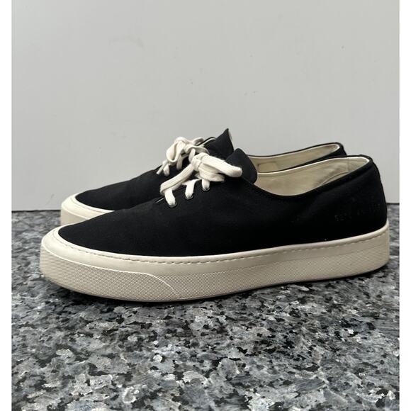 Common Projects Four Hole Black Canvas Sneakers EU 41 main image 4